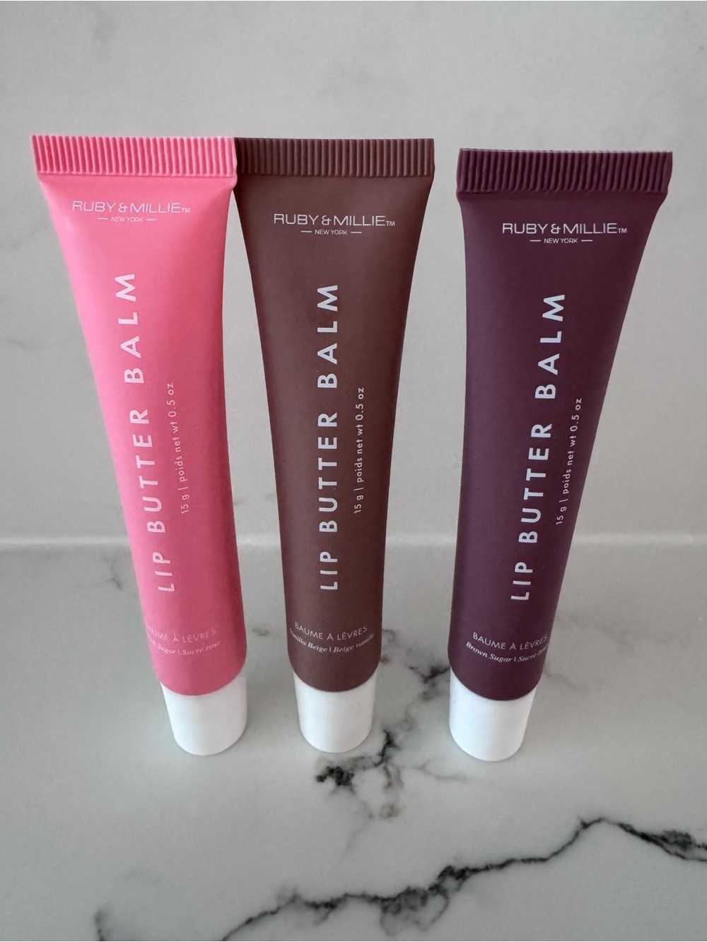 Lip Butter Balm Trio — Pink, Brown & Plum